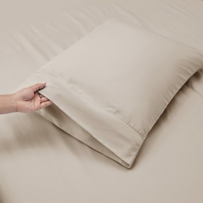 Beige Full Microfiber 4-Piece Deep Pocket Sheet Set