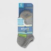 All Pro Women's 6pk Pack Aqua No Show Cush Socks - Gray 4-10: Moisture Wicking, Arch Support, Quick Drying - 2 of 3