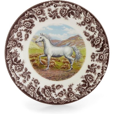 Spode Woodland 8” Salad Plate, Horses Motifs, Perfect for Thanksgiving and Other Special Occasions, Made in England from Fine Earthenware