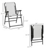 2 Pieces Outdoor Folding Chair Set, Portable Capimg Chairs with Armrest for Patio, Pool, Beach - 3 of 4