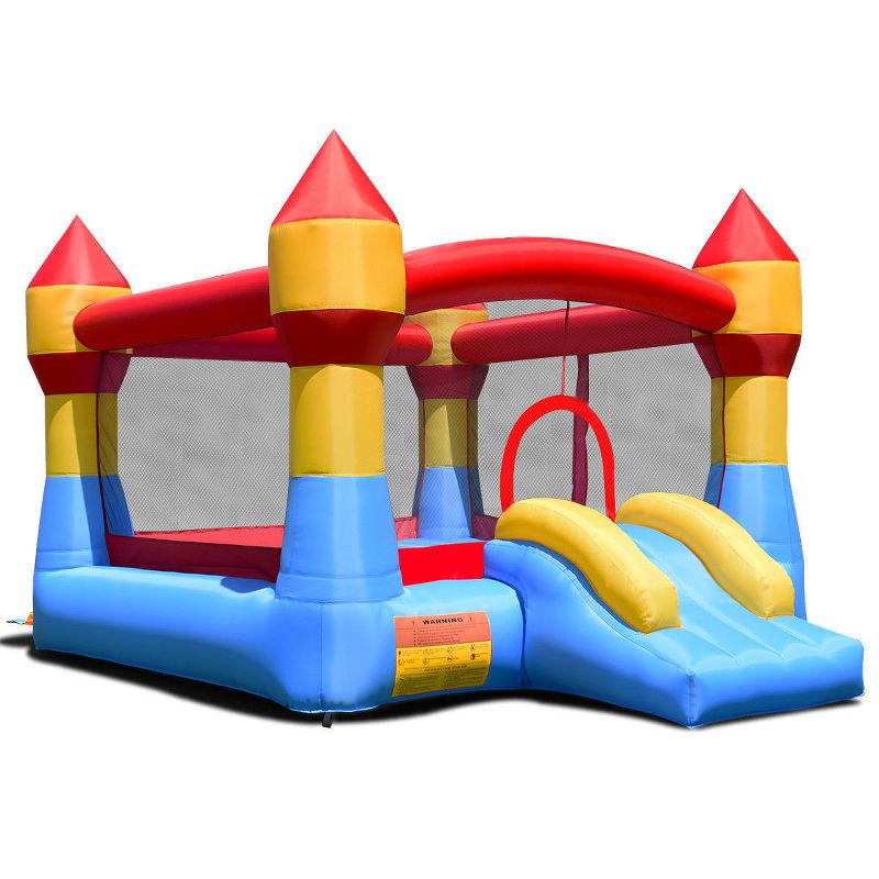 Costway Kid Inflatable Bounce House Castle Moonwalk Playhouse Jumper Slide, 4 of 11