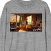 LOFI Girl Coffee Time Crew Neck Long Sleeve Gray Heather Adult Tee - 2 of 3