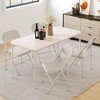 Folding Chairs Set of 2, Foldable Chairs with Metal Frame Hold Up to 350 Pounds, Portable Grey Folding Chairs - 4 of 4