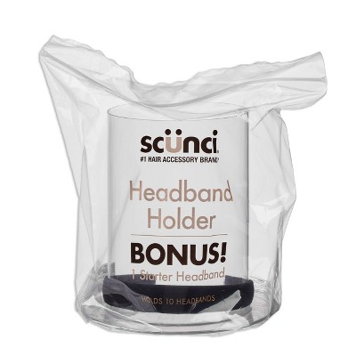 scunci Headband and Hair Accessories Organizer with Bonus Headband - Clear - 2pcs