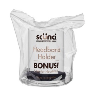 scünci Headband and Hair Accessories Organizer with Bonus Headband - Clear - 2pcs set - 1 of 4