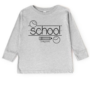The Juniper Shop SmileyWorld School Handwriting Lines Toddler Long Sleeve Tee - 1 of 4