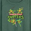 Women's - Teenage Mutant Ninja Turtles - Donnie, Mikey, Raph, and Leo Logo Lightweight French Terry Wide Neck Long Sleeve Shirt - 2 of 4