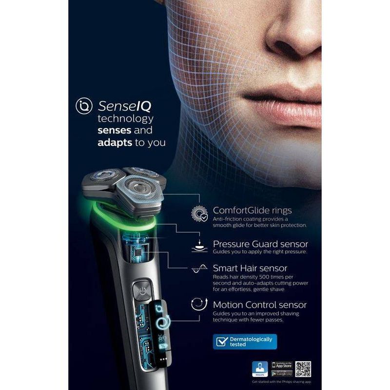 Philips Norelco Series 9500 Wet &#38; Dry Men&#39;s Rechargeable Electric Shaver - S9985/84, 4 of 16