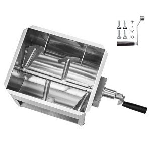 VEVOR Manual Meat Mixer, 120L Fixed Tank Meat Processing Equipment(Mixing Max 120LBS for Meat), Stainless Steel Meat Mixer, Silver - 1 of 4