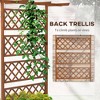 Gulches 63" x 21.75" x 72" Wood Planter with Trellis, Raised Garden Bed Privacy Screen for Climbing Plants - 3 of 4
