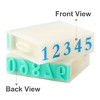 Unique Bargains Teaching Detachable Rubber Head 10 Digits Numerals Stamps Block Green - 2 of 4