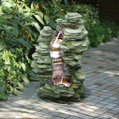 Design Toscano Mineral Point Cascading Garden Fountain - Multicolored