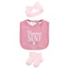 Hudson Baby Infant Girl Cotton Layette Set, Heaven Sent Flower - 2 of 4
