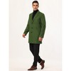 Lars Amadeus Men's Slim Fit Winter Notched Lapel Single Breasted Long Jacket Overcoat - 4 of 4
