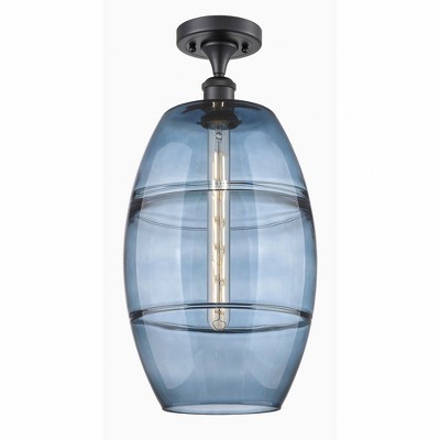 Vaz - 1 Light Semi-Flush Mount In Industrial Style-19.75 Inches Tall and 10 Inches Wide