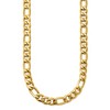 Chisel Stainless Steel Polished Yellow IP-plated 8mm Figaro Chain 24" Necklace - 3 of 4