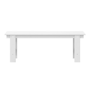 WestinTrends Ashore Outdoor HDPE 48" Modern Backless Patio Bench - 1 of 4