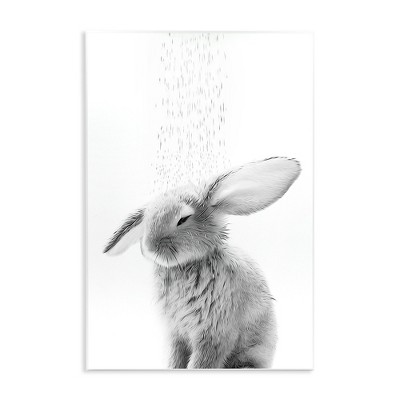 Stupell Industries Bunny Bathroom Splash Wall Plaque Art