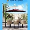 10ft Offset Patio Umbrella, Cantilever Umbrella with Easy Lift & Tilt Adjustment, 8 Ribs Sun umbrella UV Protection for Backyard, Pool, Garden - 2 of 4