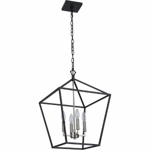 Craftmade Lighting Flynt II 4 - Light Chandelier in  Flat Black/Brushed Polished Nickel - 1 of 1