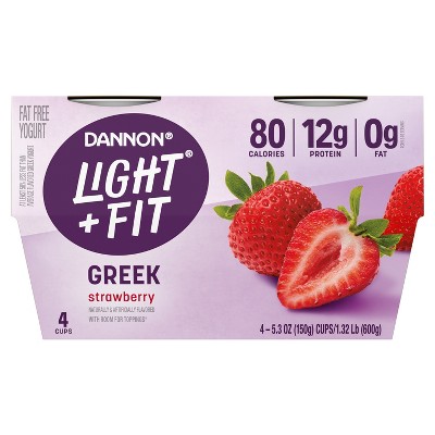 Light + Fit Nonfat Gluten-Free Strawberry Greek Yogurt - 4ct/5.3oz Cups_4