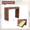 Stylish 50" Bar Table - Dark Wood Grain, Drawers - 3 of 3
