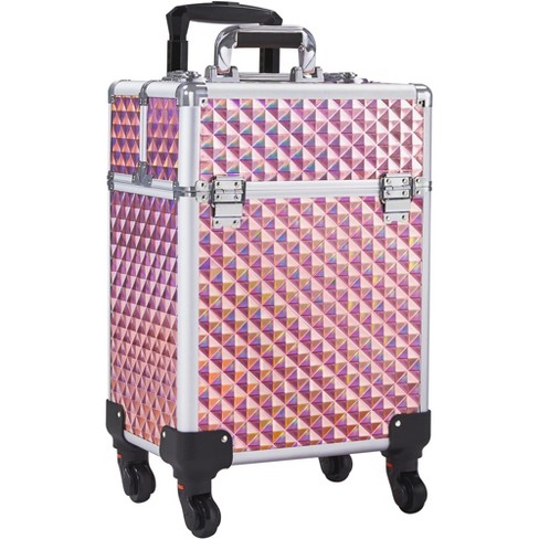 Professional Rolling Makeup Train Case Cosmetic Trolley Makeup Vanity  Organizer