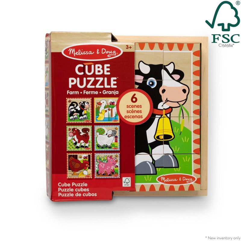 Melissa &#38; Doug Farm Cube Puzzle 16pc, 4 of 11