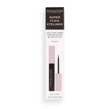 Makeup Revolution Super Flick Eyeliner - Black - 0.15 fl oz