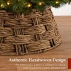 Best Choice Products 36in Basket Woven Hyacinth Christmas Tree Collar, Tree Skirt Accessory w/ Cord Cut-Out - 3 of 4