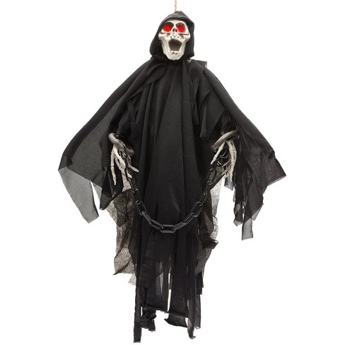 Prextex 25'' Animated Skeleton Ghost Halloween Decoration With Glowing ...