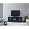 TIRAMISUBEST Wood TV Stand - Mid-Century Modern Media Console with Storage Cabinet | Black Wood Grain Finish for Living Room - 2 of 4