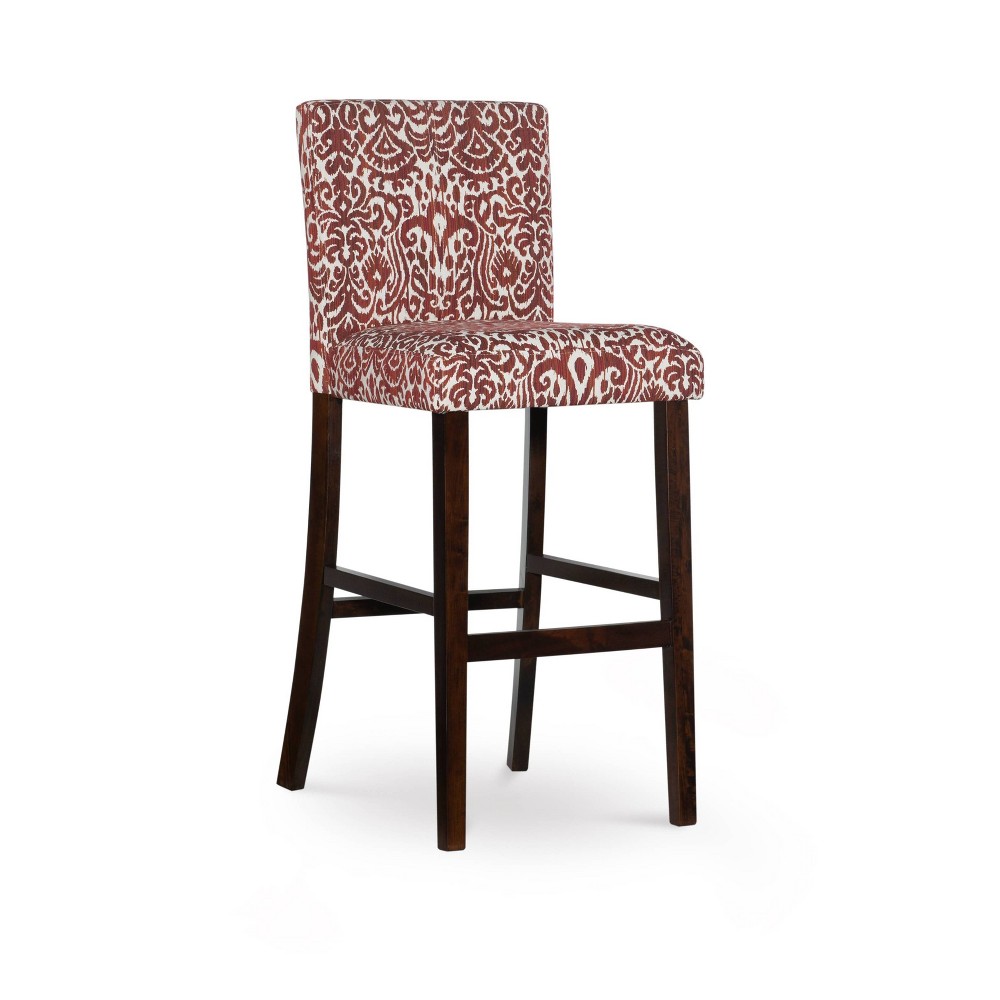 30" Morocco Upholstered Barstool Red - Linon