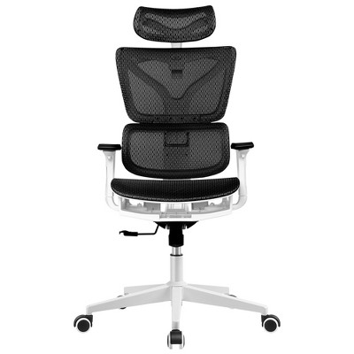 KERDOM Ergonomic Office Desk Chair with Adjustable Lumbar Support, White