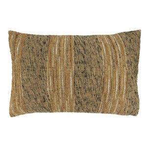 Saro Lifestyle Poly Filled Throw Pillow with Stripe Design - 1 of 3