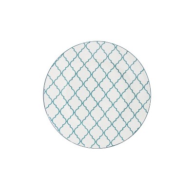 Marcela Floral Turquoise Ceramic Dinnerware Set, Service for 4