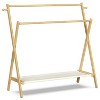Kids Clothing Rack, Small Clothes Rack for Toddler Pets, Kids Dress Up Rack with Storage Shelf & Double Rods, Foldable Kids Clothes Rack - 4 of 4