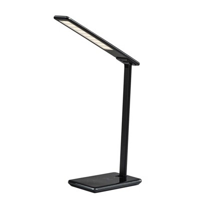 16" Declan Charge Wireless Charging Multi-Function Desk Lamp (Includes LED Light Bulb) Black - Adesso