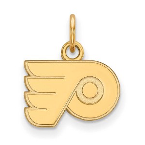 Black Bow Jewelry 10k Yellow Gold Philadelphia Flyers NHL Extra Small Pendant - 1 of 3