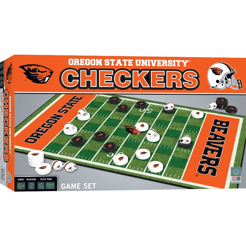MasterPieces Officially licensed NCAA Oregon State Beavers Checkers Board Game for Families and Kids ages 6 and Up, 2 of 8