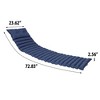 Wellfor 2pc Chaise Lounge Outdoor Cushion Set Navy Blue: UV-Resistant, Zipper Closure, Sponge Fill - 4 of 4