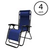 Caravan Canopy Infinity Zero Gravity Steel Frame Patio Deck Chair, Blue (4 Pack) - 3 of 4