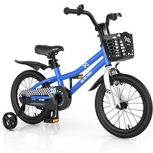 Prorider 14'' /16''/18" Kid's Bike with Removable Training Wheels & Basket for 3-5 Years Old Blue/White/Skyblue/Red - 1 of 4
