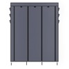 SEVOBAL 67" Portable Closet Wardrobe Armoires Storage Organizer Rack Shelves Cover for Hanging Clothes Quick and Easy to Assembly, Gray, 53"*25"*11" - 3 of 4