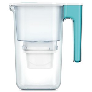 Perfect Pour 6-Cup Water Filter Pitcher, Reduces Microplastics, BPA Free, NSF Certified, Includes 1 Evolve+ Filter, Teal - 1 of 4