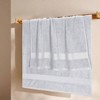 Premium Cotton 4 Pack Bath Towels - 100 Pure, Ultra Soft Absorbent - Light Grey 27 Inch X 54 Inch - 3 of 4