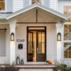 LLHZSY Modern Outdoor Wall Light Fixture Black LED Downlight 14 1/5" for Exterior House Porch Yard Patio - 3 of 4