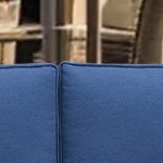 blue cushion/gray wicker