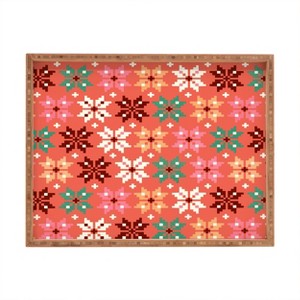 Showmemars Winter Quilt Pattern no2 Rectangular Tray -Deny Designs - 1 of 2