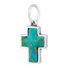 Silpada 'Blue Divine’ Sterling Silver Compressed Turquoise Cross Pendant Charm - 2 of 4